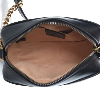 Gucci Calfskin Matelasse Mini GG Marmont Chain Shoulder Bag Black 5 of 8