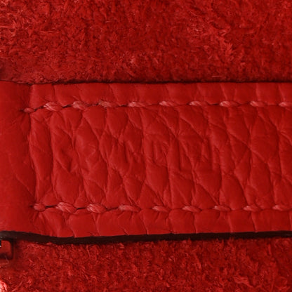 Hermes Taurillon Clemence Picotin Lock 22 MM Rouge Pivoine 7 of 11