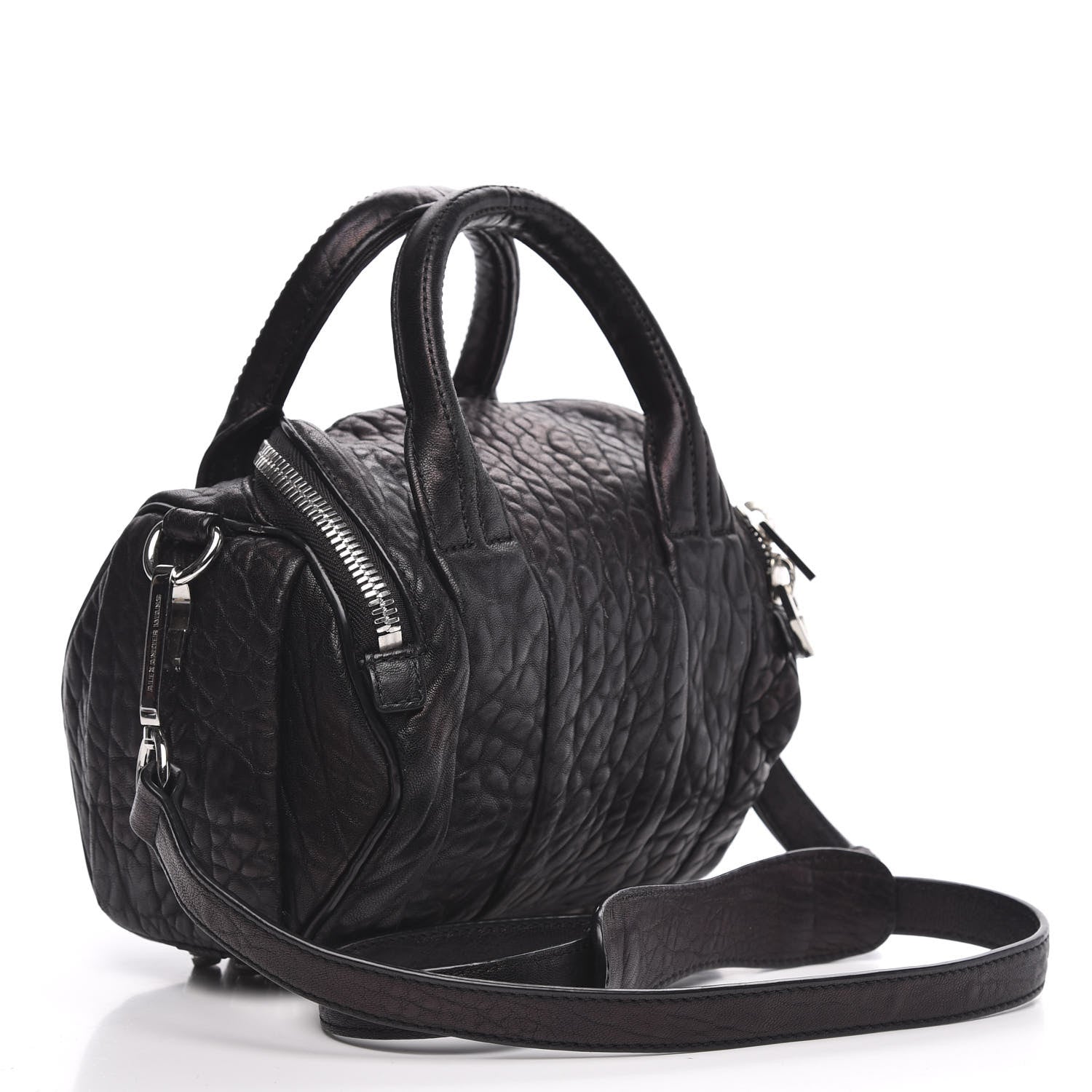 Alexander Wang Pebbled Lambskin Mini Rockie Black Rhodium Hardware 3 of 12