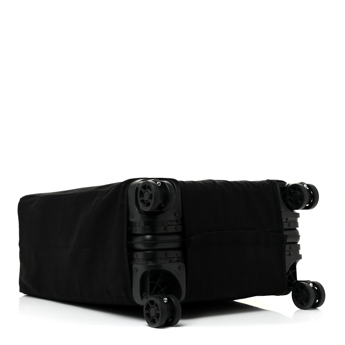 X RIMOWA Aluminum FF Print Roll Away Carry On Luggage Black