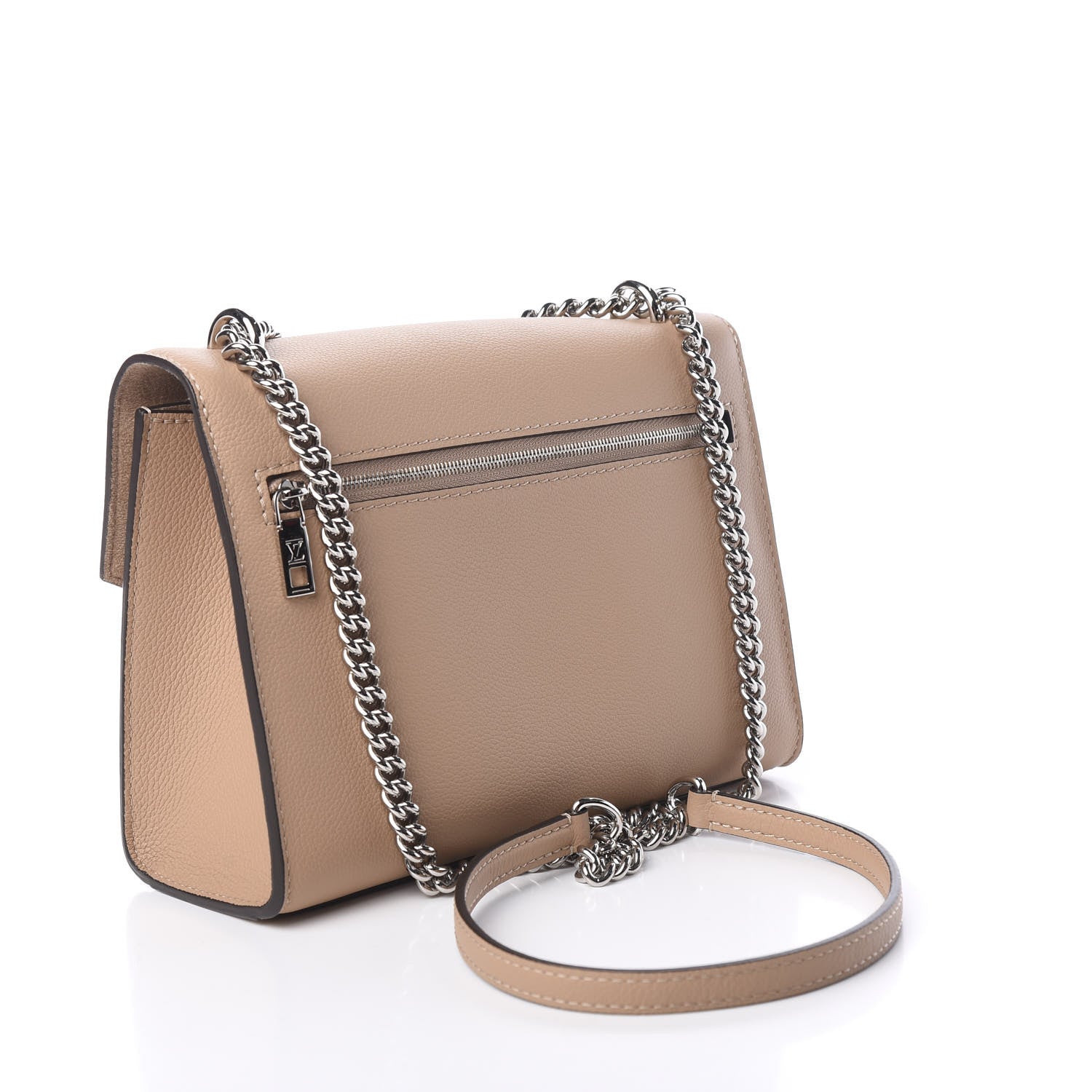 Louis Vuitton Soft Calfskin Mylockme Chain Bag BB Papyrus Creme 2 of 9