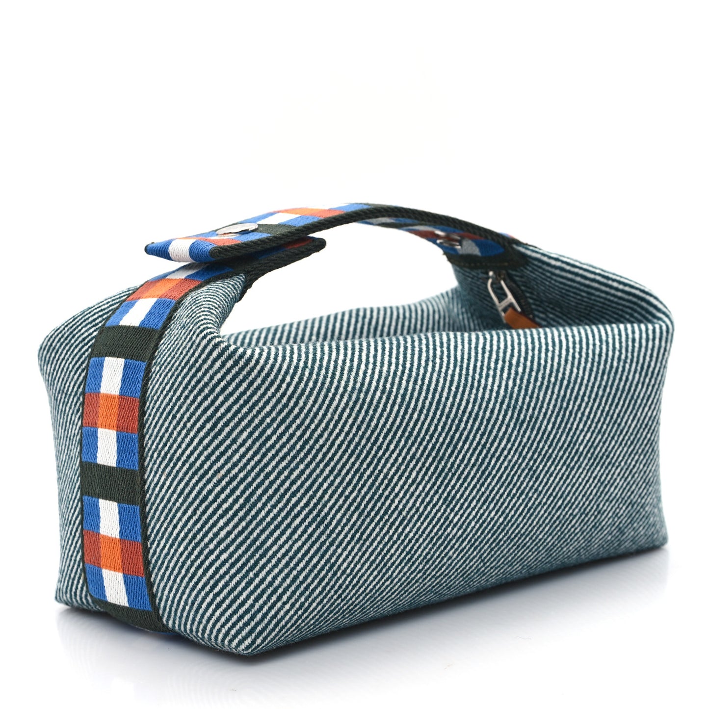 Wool Small Bride-A-Brac H Natte Pouch Bleu