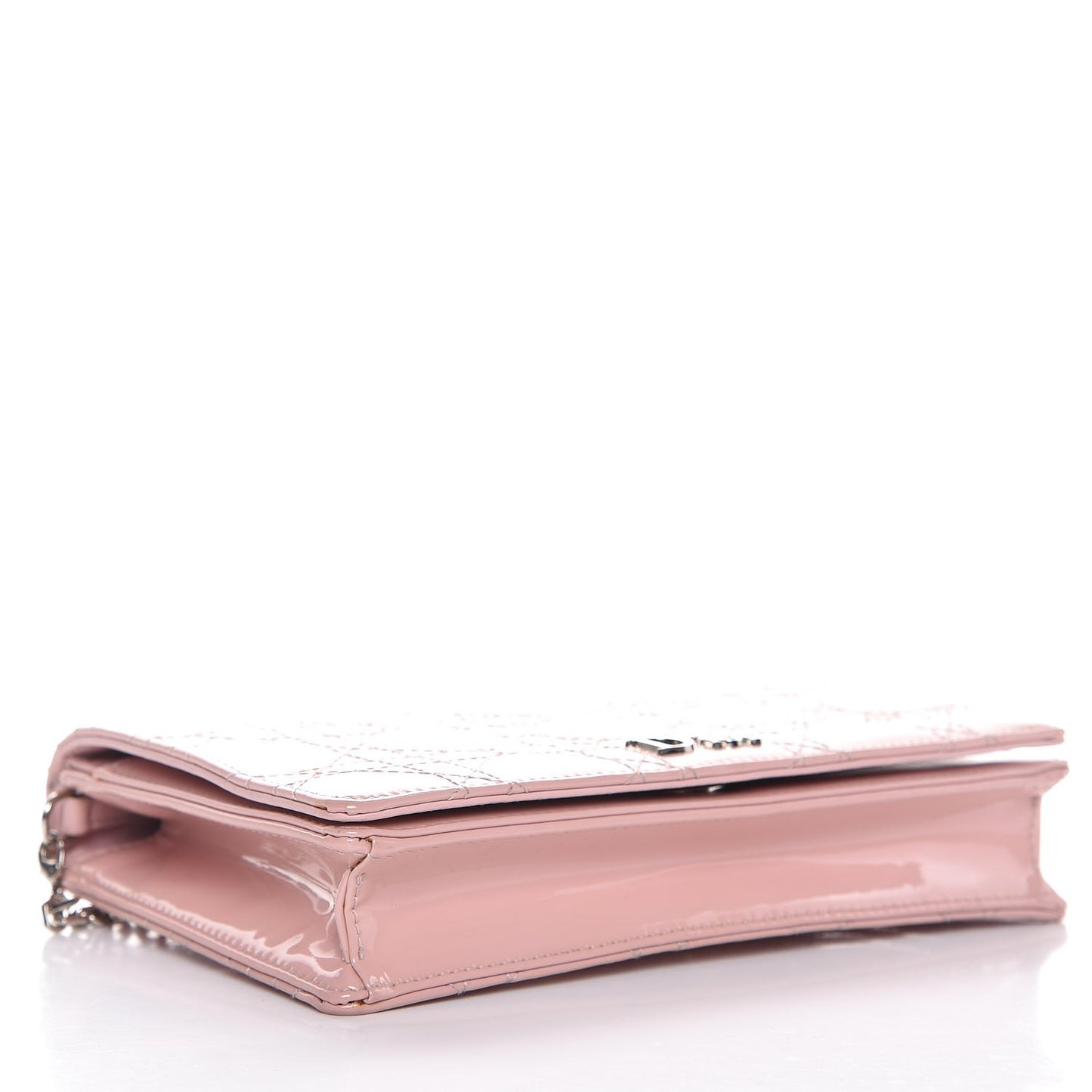 Patent Cannage Lady Dior Wallet On Chain Rose Clair
