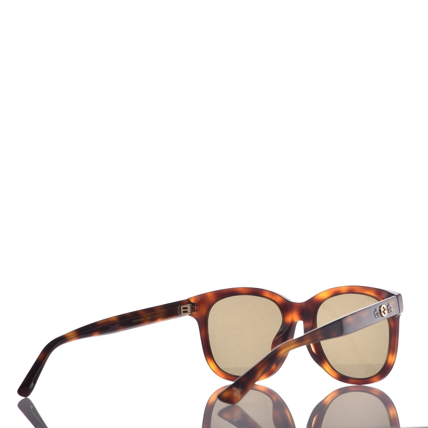 Gucci Round Frame GG Star Sunglasses GG0207S Tortoiseshell 4 of 8