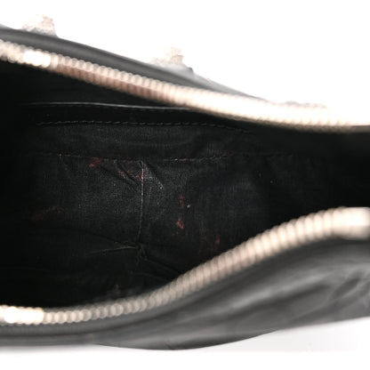 Balenciaga Extra Supple Calfskin Crystal Crocodile Embossed Le Cagole Shoulder Bag XS Black 6 of 11