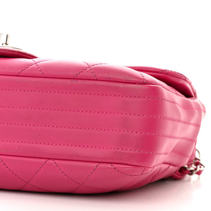 Chanel Rubber Quilted Lambskin Medium Coco Rain Flap Pink 15 of 21