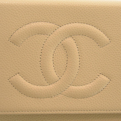 Chanel Caviar Wallet on Chain WOC Beige Clair 5 of 9