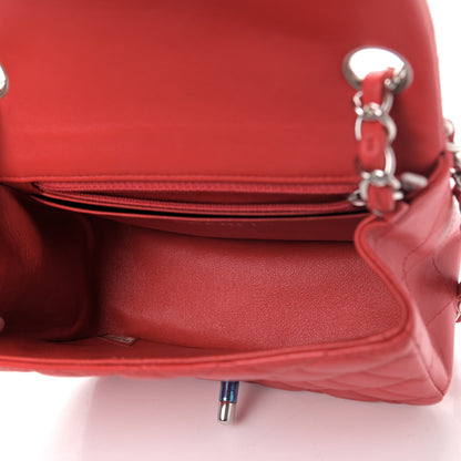 Chanel Lambskin Quilted Mini Square Flap Red 4 of 5