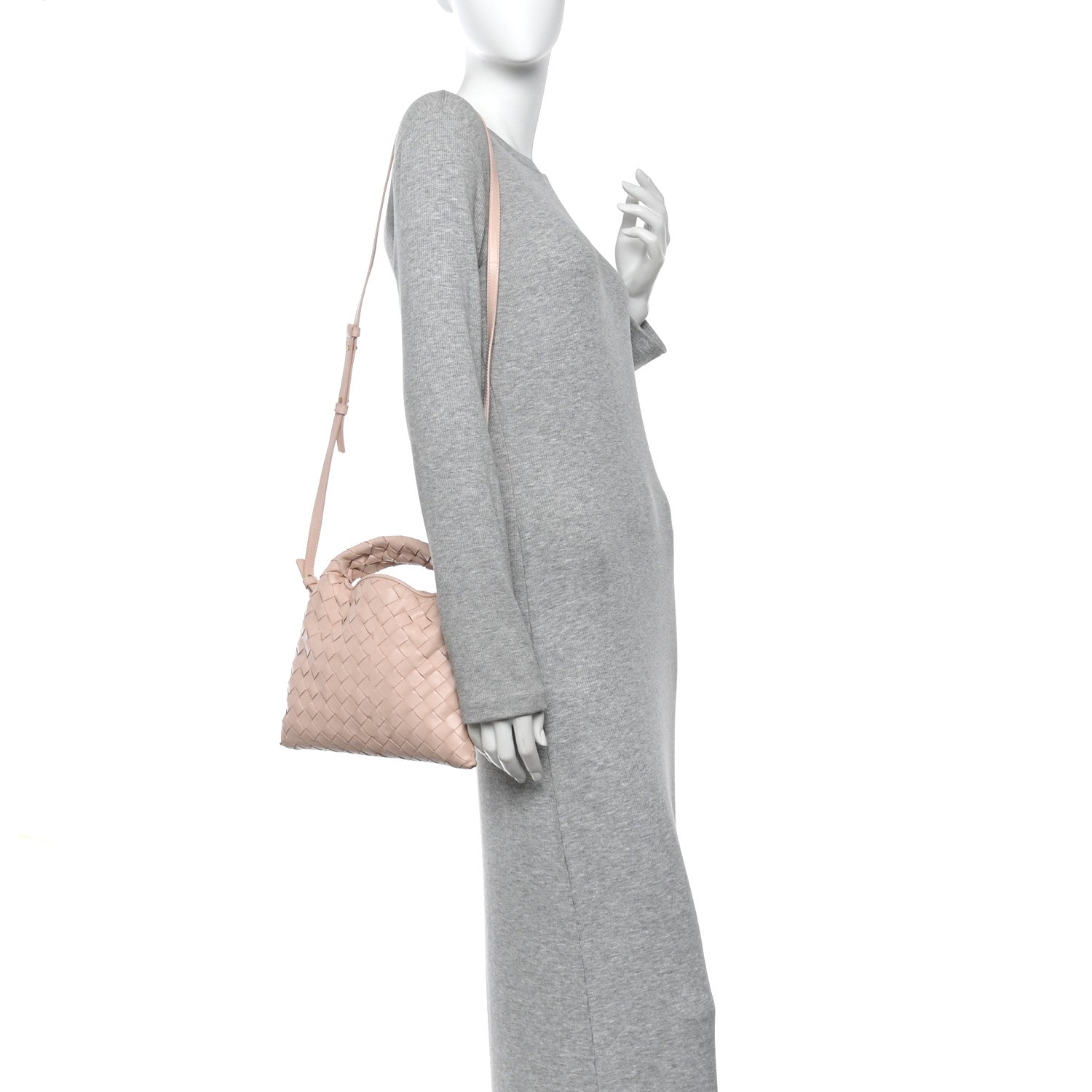 Bottega Veneta Calfskin Intrecciato Mini Hop Lotus 2 of 9
