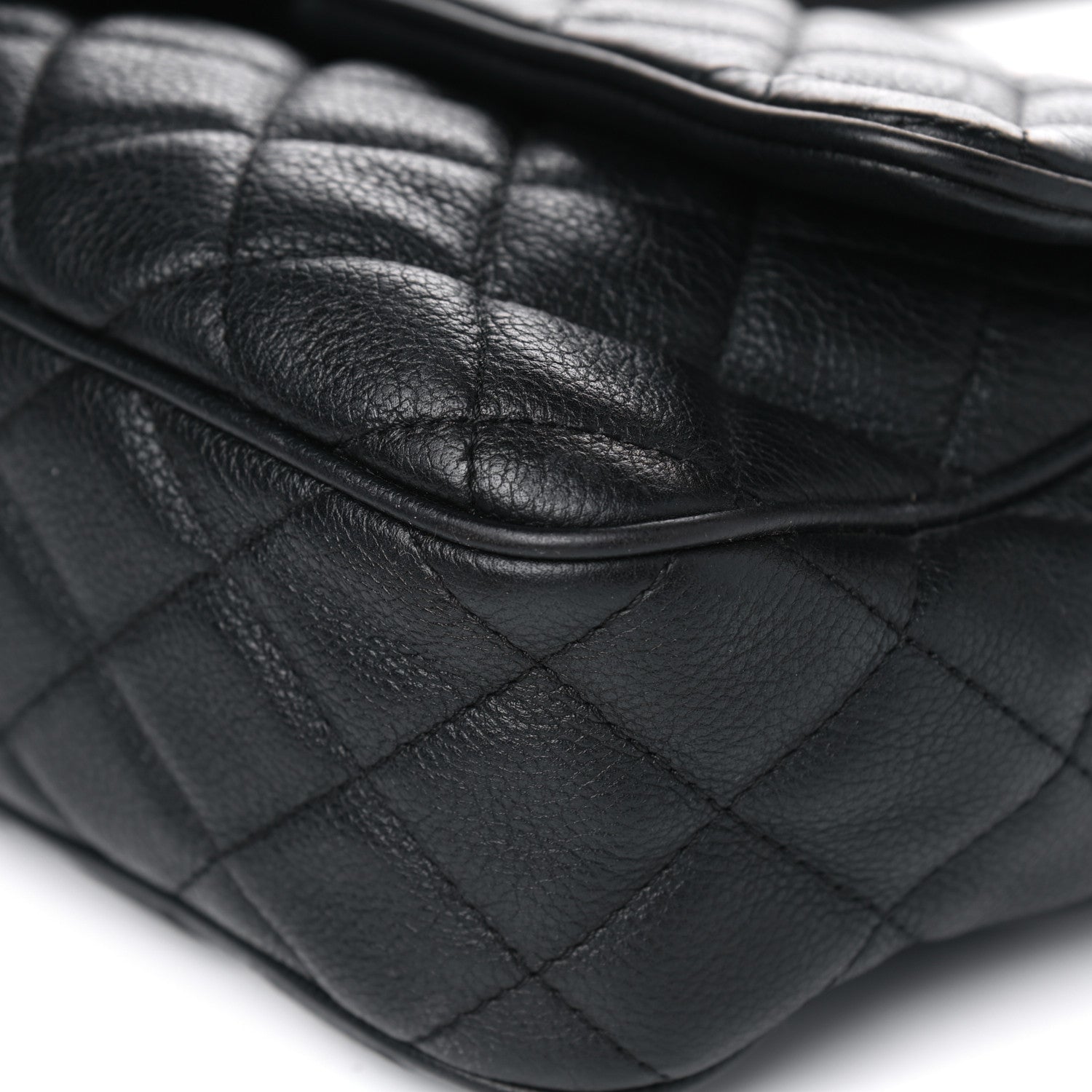 Chanel Grained Calfskin Quilted Medium Casual Rock Flap Black 8 of 10