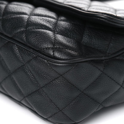 Chanel Grained Calfskin Quilted Medium Casual Rock Flap Black 8 of 10