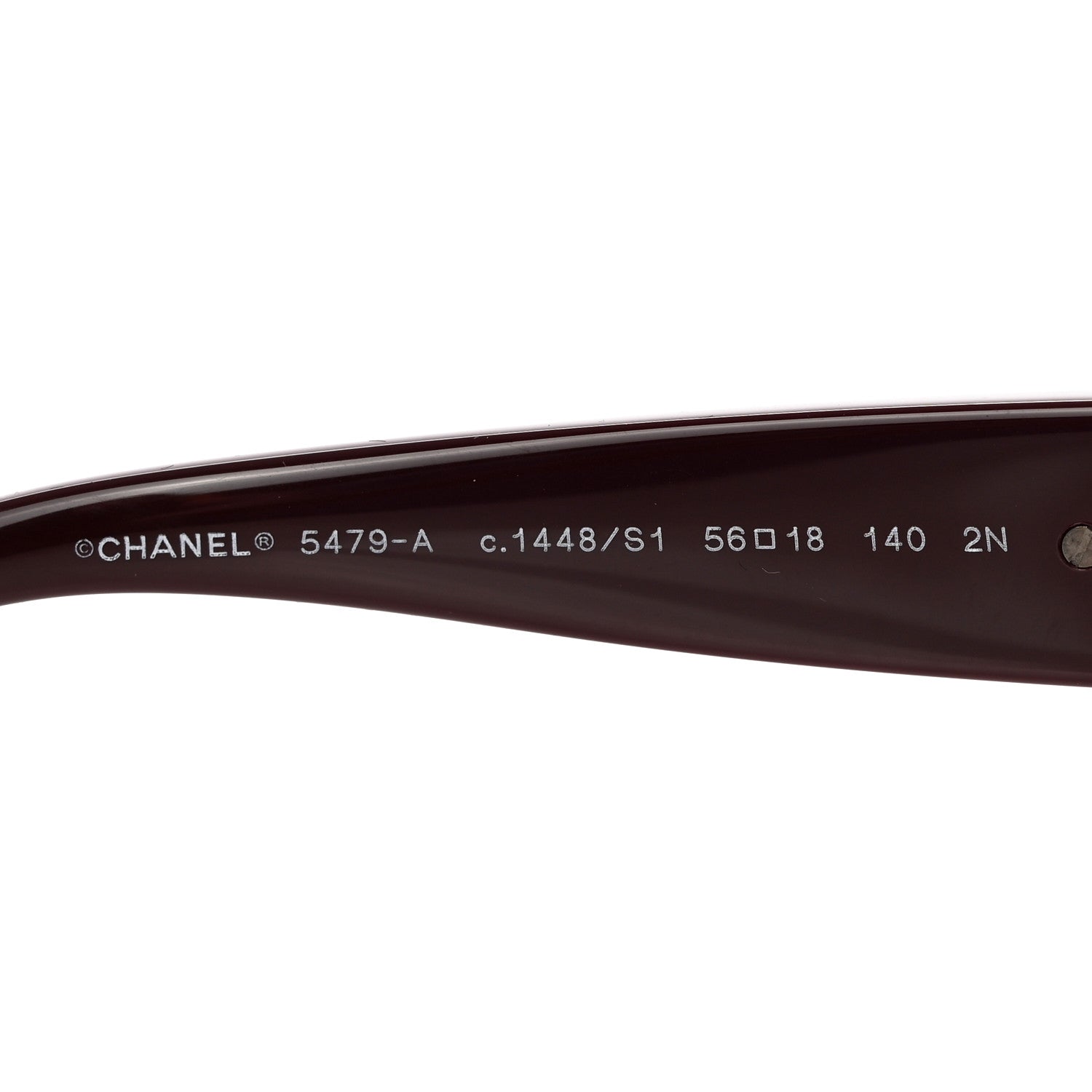 Chanel Acetate Charms Pearl Square Sunglasses 5479-A Burgundy 6 of 8