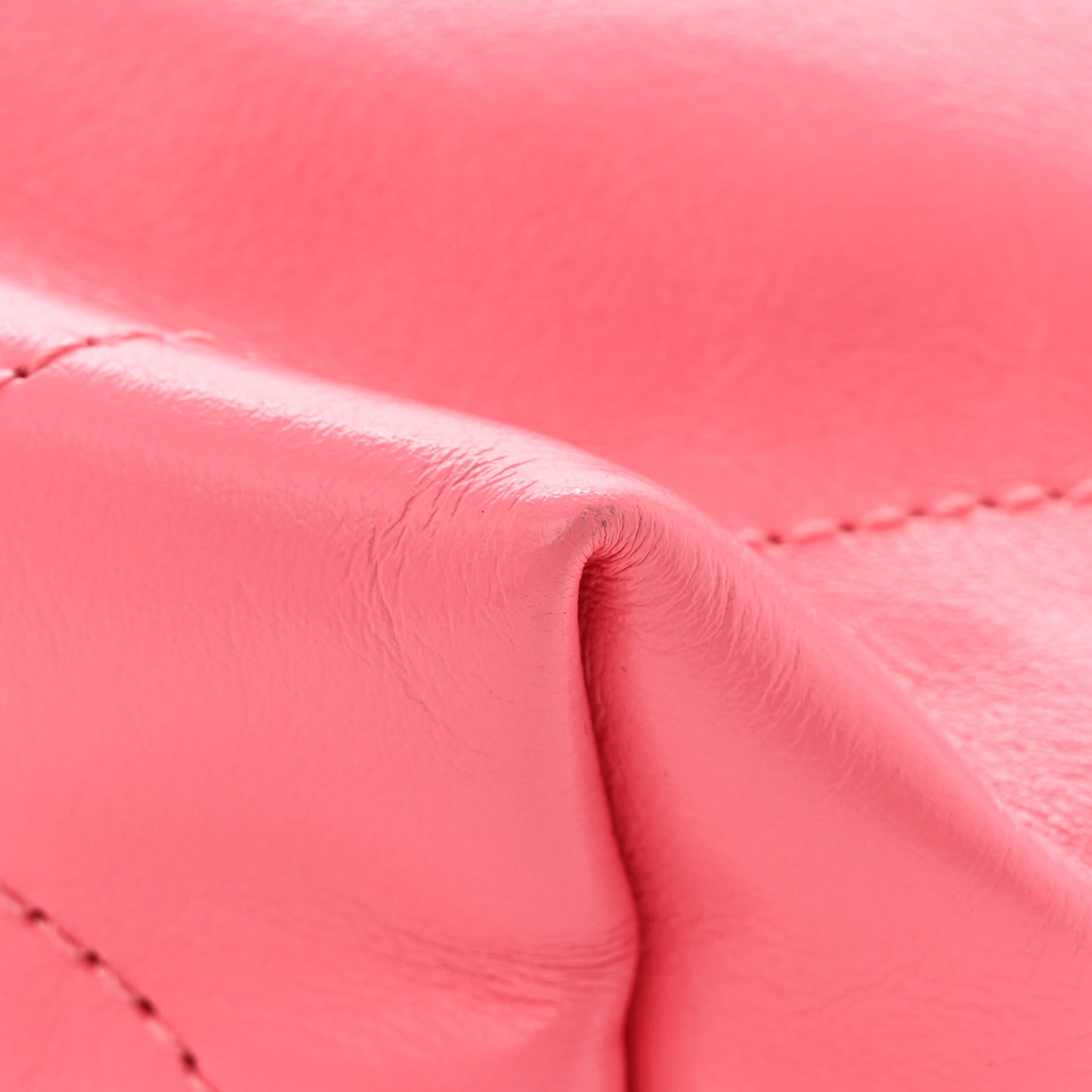 Shiny Calfskin Quilted Rainbow Metal Mini Chanel 22 Coral Pink