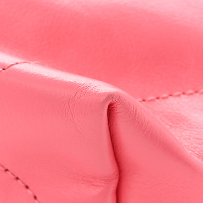 Chanel Shiny Calfskin Quilted Rainbow Metal Mini Chanel 22 Coral Pink 13 of 13