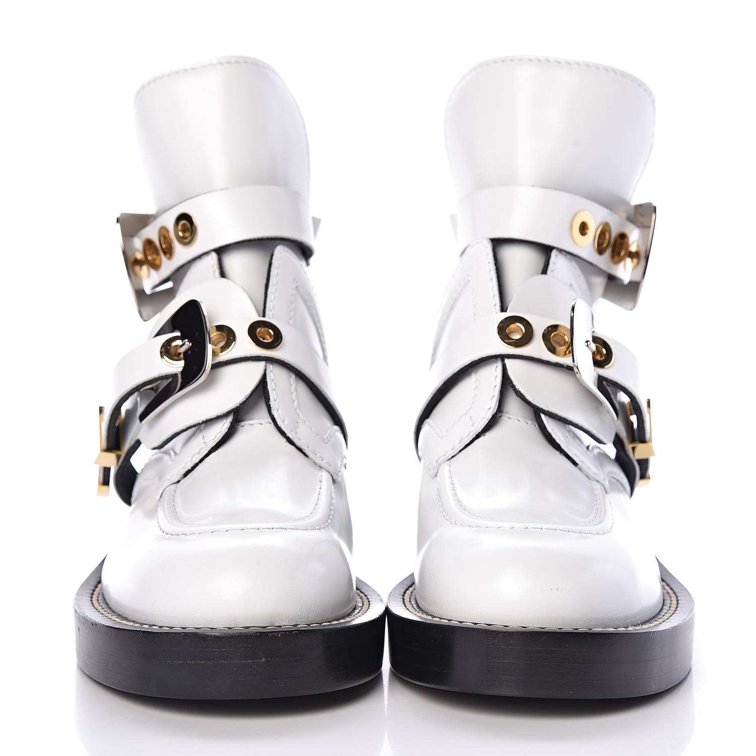 Balenciaga Brushed Calfskin Ceinture Ankle Boots 35 White 4 of 8