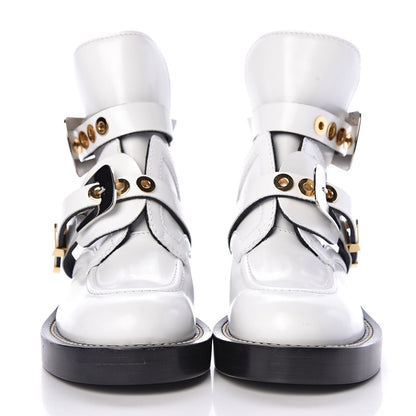 Balenciaga Brushed Calfskin Ceinture Ankle Boots 35 White 4 of 8