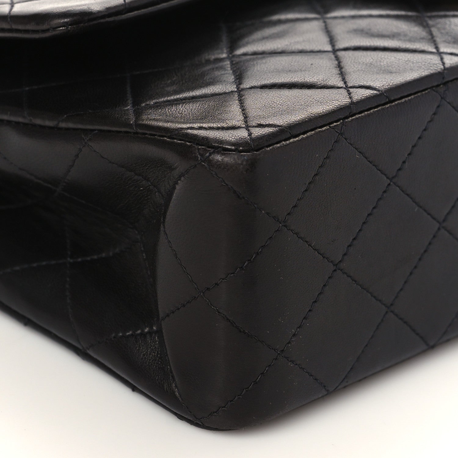 Chanel Lambskin Quilted Medium Double Flap Black 9 of 10