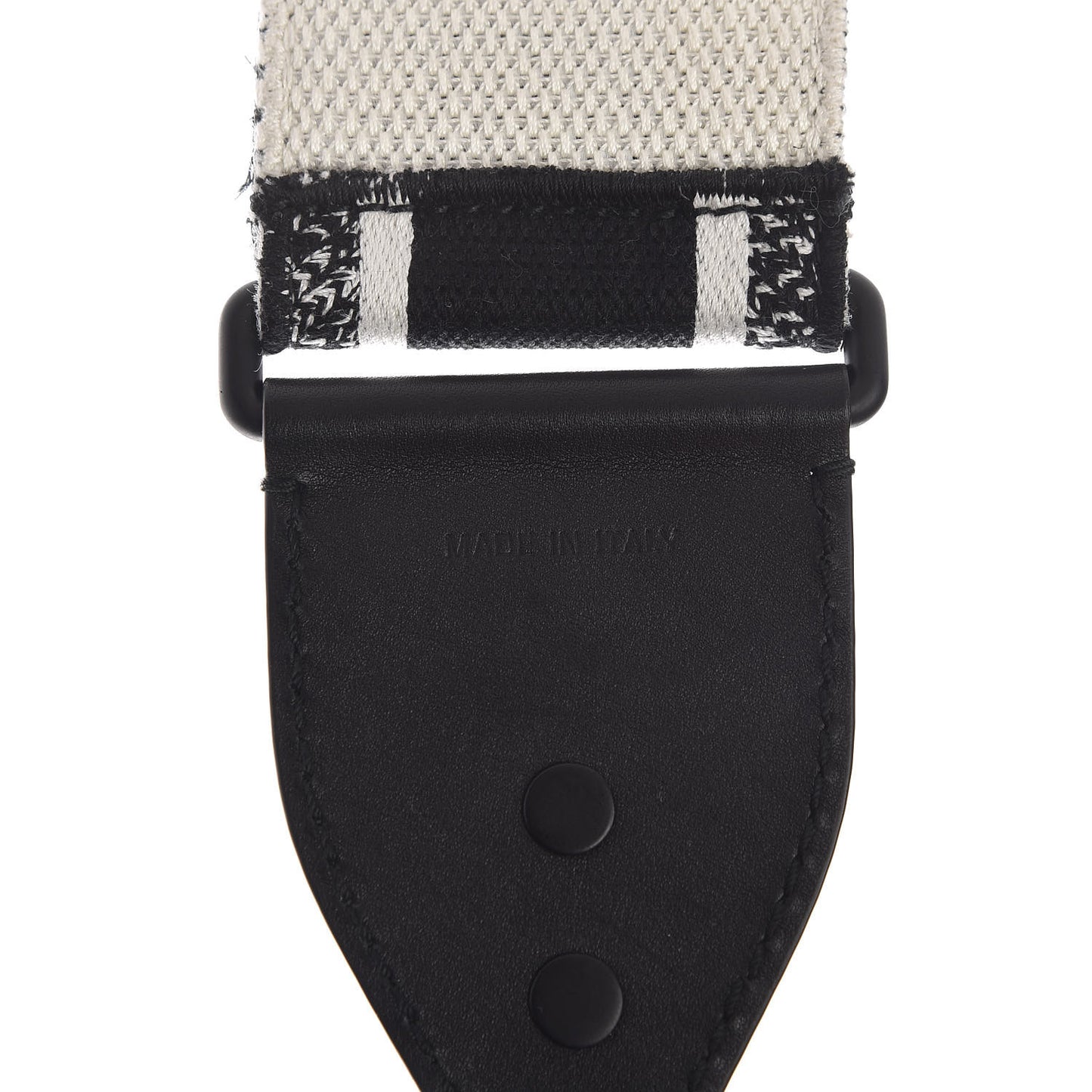 Canvas Embroidered Shoulder Strap Black Ultramatte