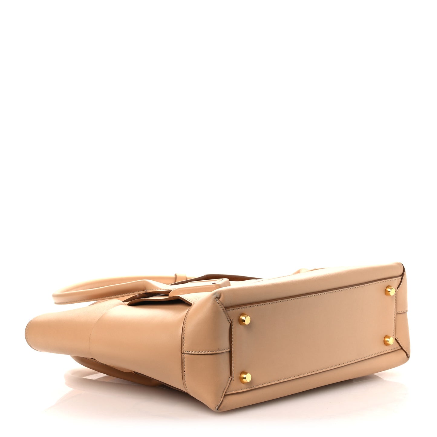 Grained Calfskin Maxi Intrecciato Medium Arco Nude