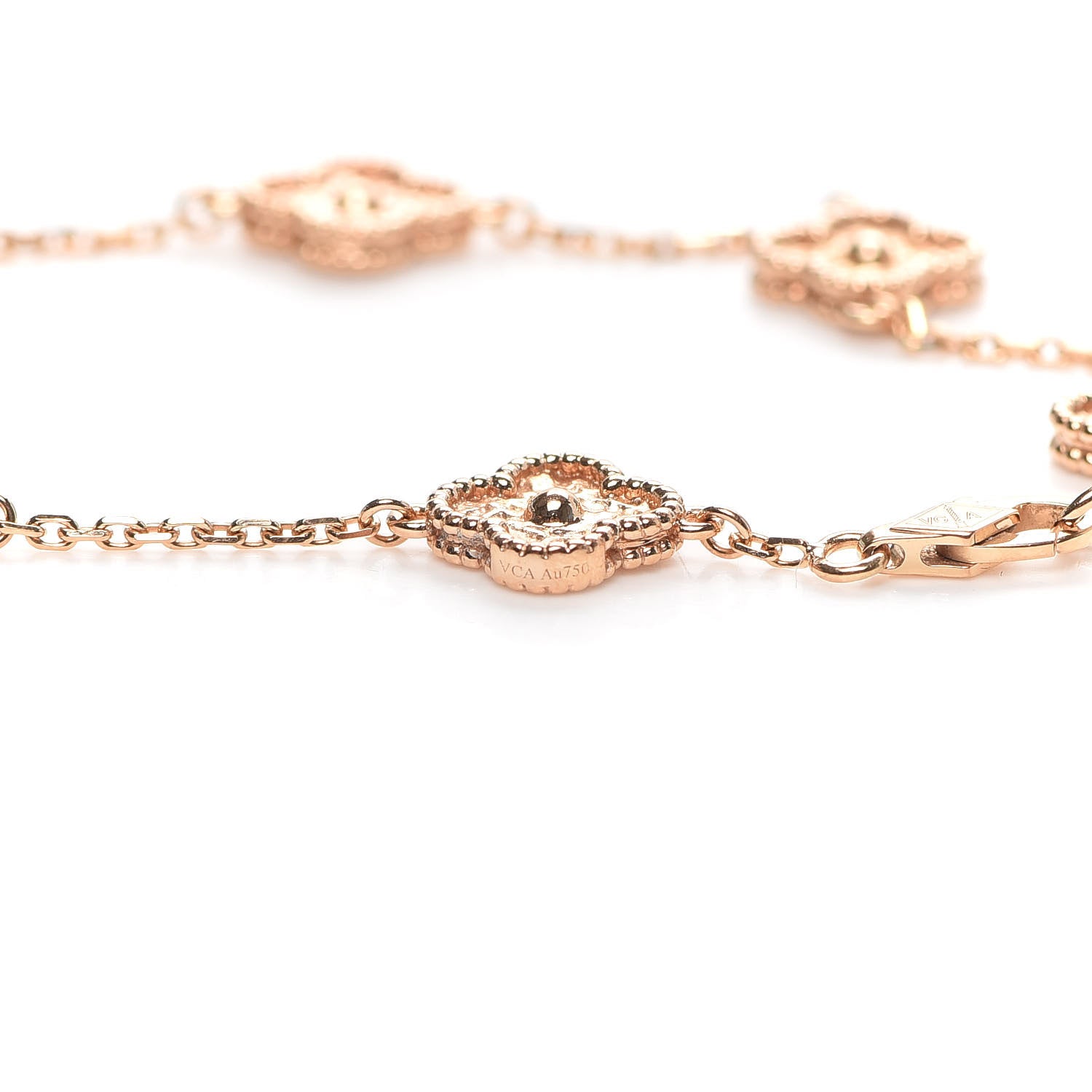 Van Cleef & Arpels 18K Rose Gold 6 Motifs Sweet Alhambra Bracelet 6 of 7