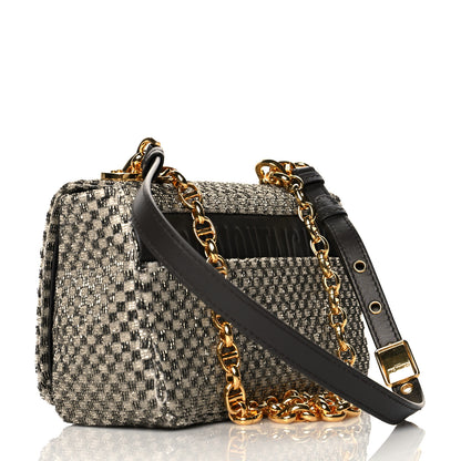 Christian Dior Calfskin Beaded Small Caro Bag Grey 3 of 9