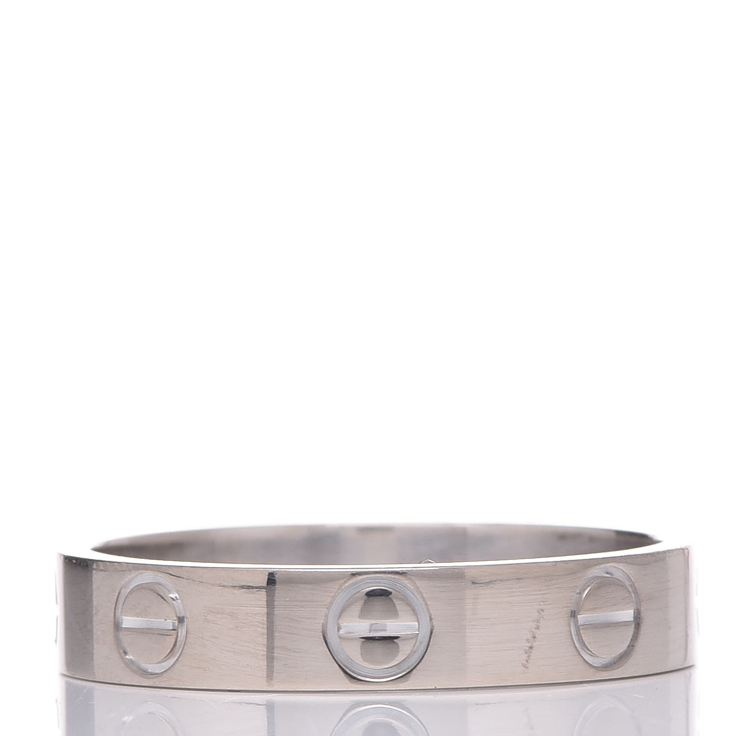 Cartier 18K White Gold 3.5mm LOVE Wedding Band Ring 51 5.75 7 of 8