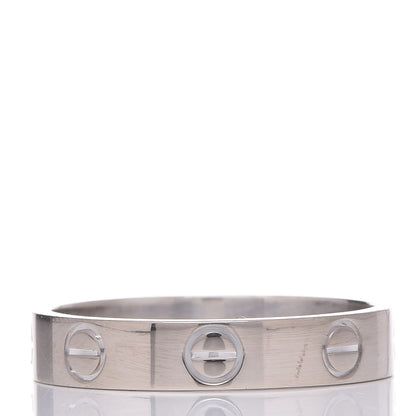 Cartier 18K White Gold 3.5mm LOVE Wedding Band Ring 51 5.75 7 of 8