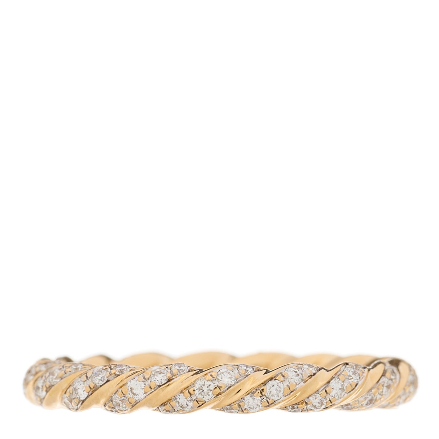 18K Yellow Gold Diamond Pave Flex Ring 54 7