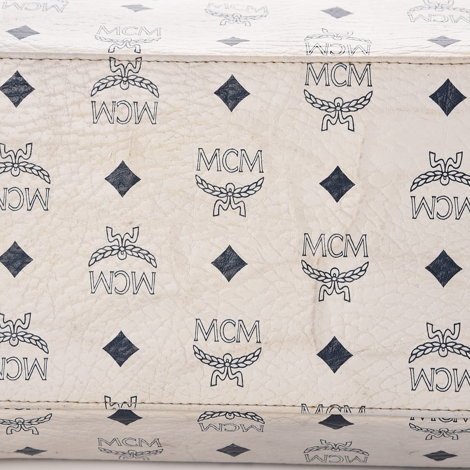 MCM Visetos Medium Tote White 22 of 23