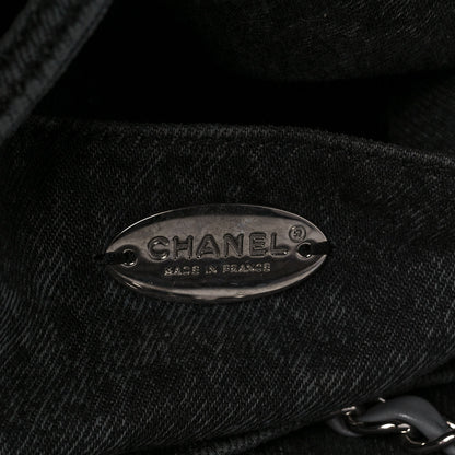 Chanel Denim Quilted 31 Denimpression Shopping Bag Grey Black 6 of 10