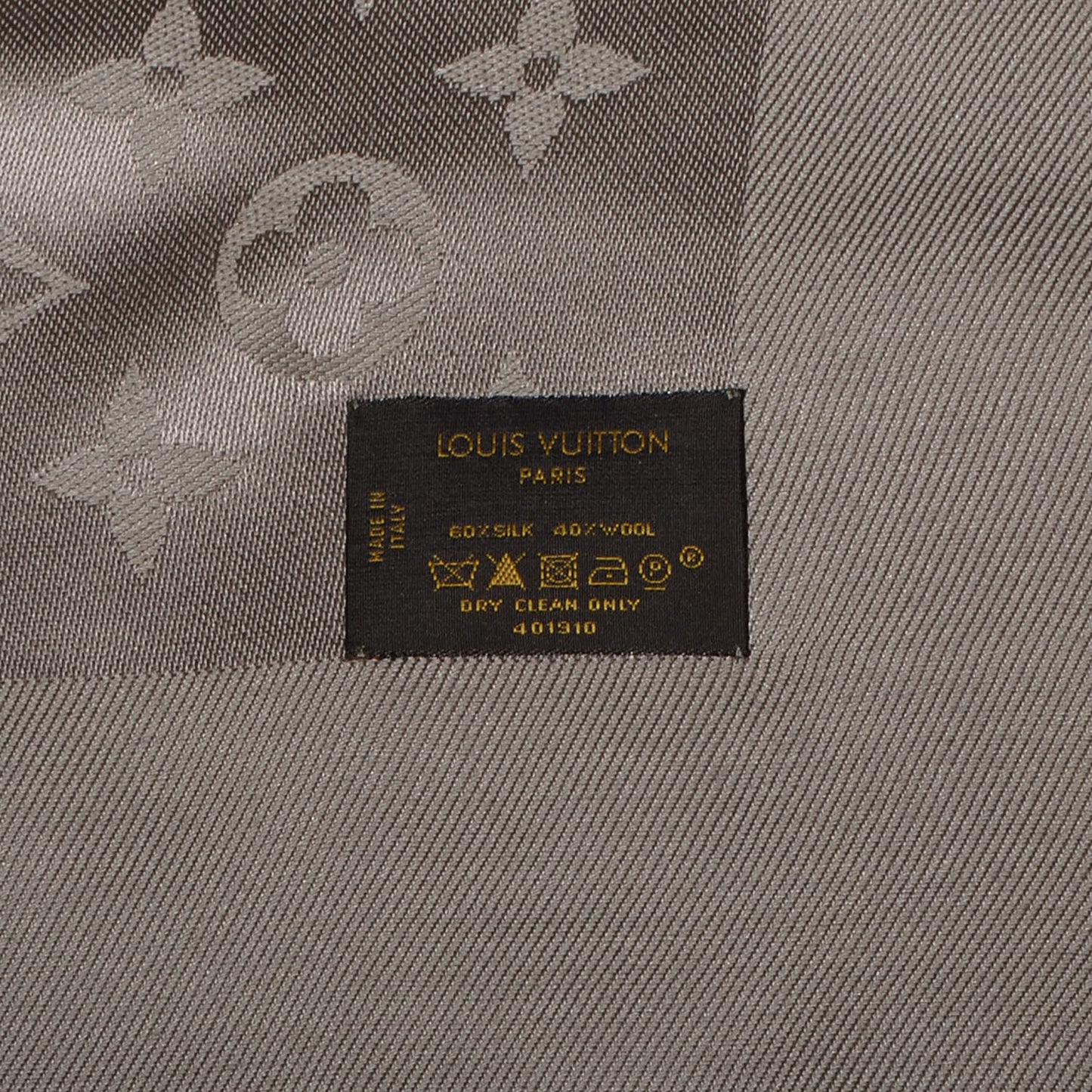 Silk Wool Monogram Shawl Verone