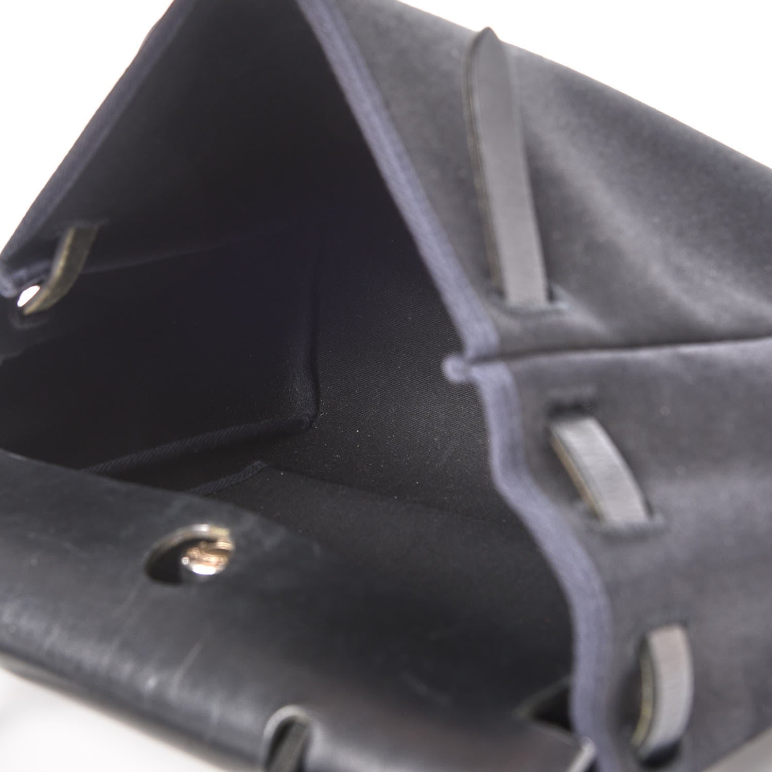 Hermes Toile Vache Calfskin Herbag 30 PM Natural Black 6 of 10