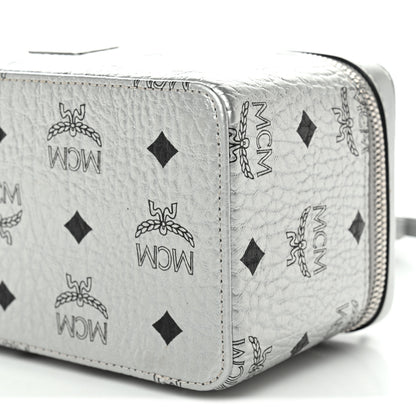MCM Metallic Visetos Vanity Case Silver 9 of 9