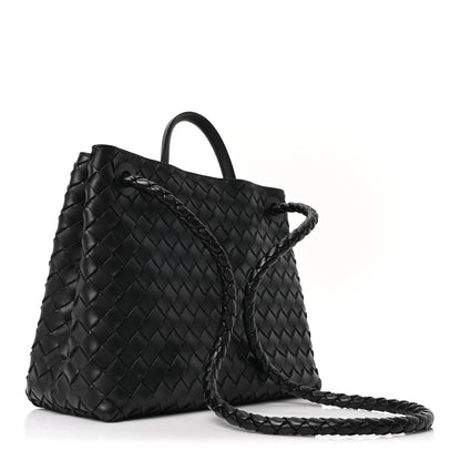 Bottega Veneta Nappa Intrecciato Medium Andiamo Shoulder Bag Black 3 of 9