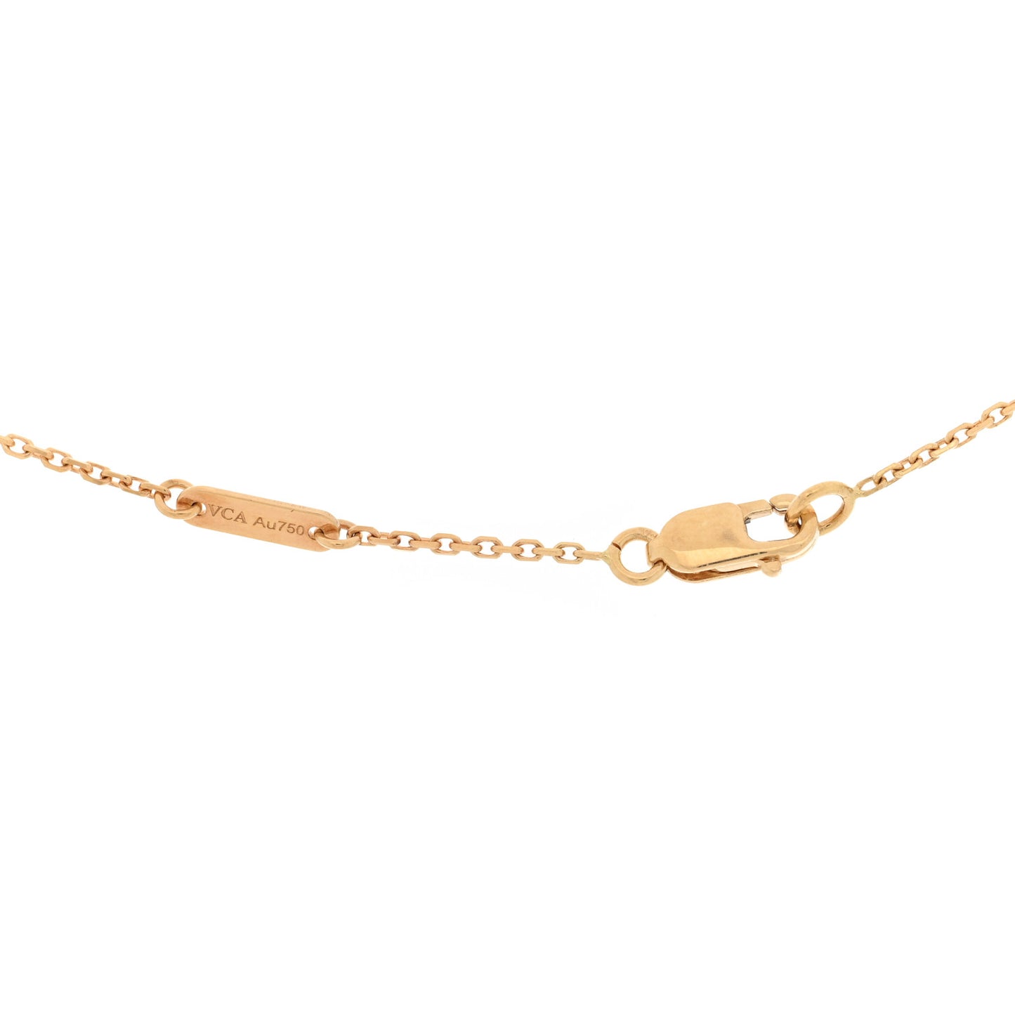 18K Yellow Gold Mother of Pearl Sweet Alhambra Pendant Necklace