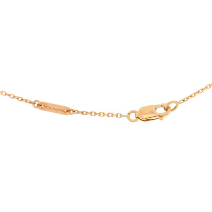 Van Cleef & Arpels 18K Yellow Gold Mother of Pearl Sweet Alhambra Pendant Necklace 4 of 4
