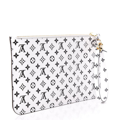 Louis Vuitton Monogram Giant Neverfull MM GM Pochette White 3 of 7