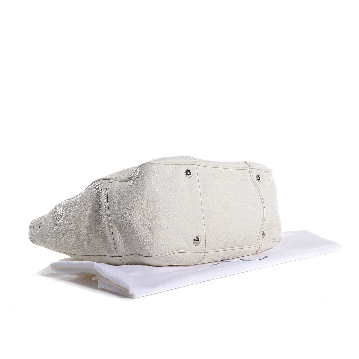 Vitello Daino Braided Tote Bianco