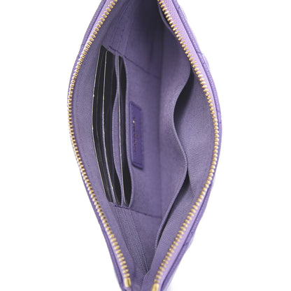 Chanel Caviar Quilted Small Zipped Pouch Purple 5 of 8