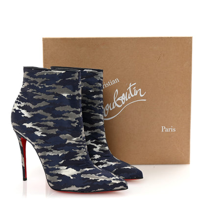 Christian Louboutin Jacquard Camouloubi So Kate Booty 100 Ankle Boots 39.5 Bavarios 9 of 9