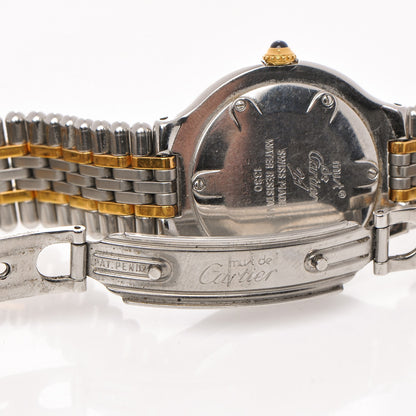 Cartier Stainless Steel 18K Yellow Gold 31mm Must De 21 Bullet Link Quartz Watch 6 of 6