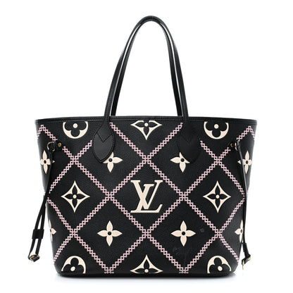 Louis Vuitton Empreinte Monogram Giant Broderies Neverfull MM Black 1 of 11
