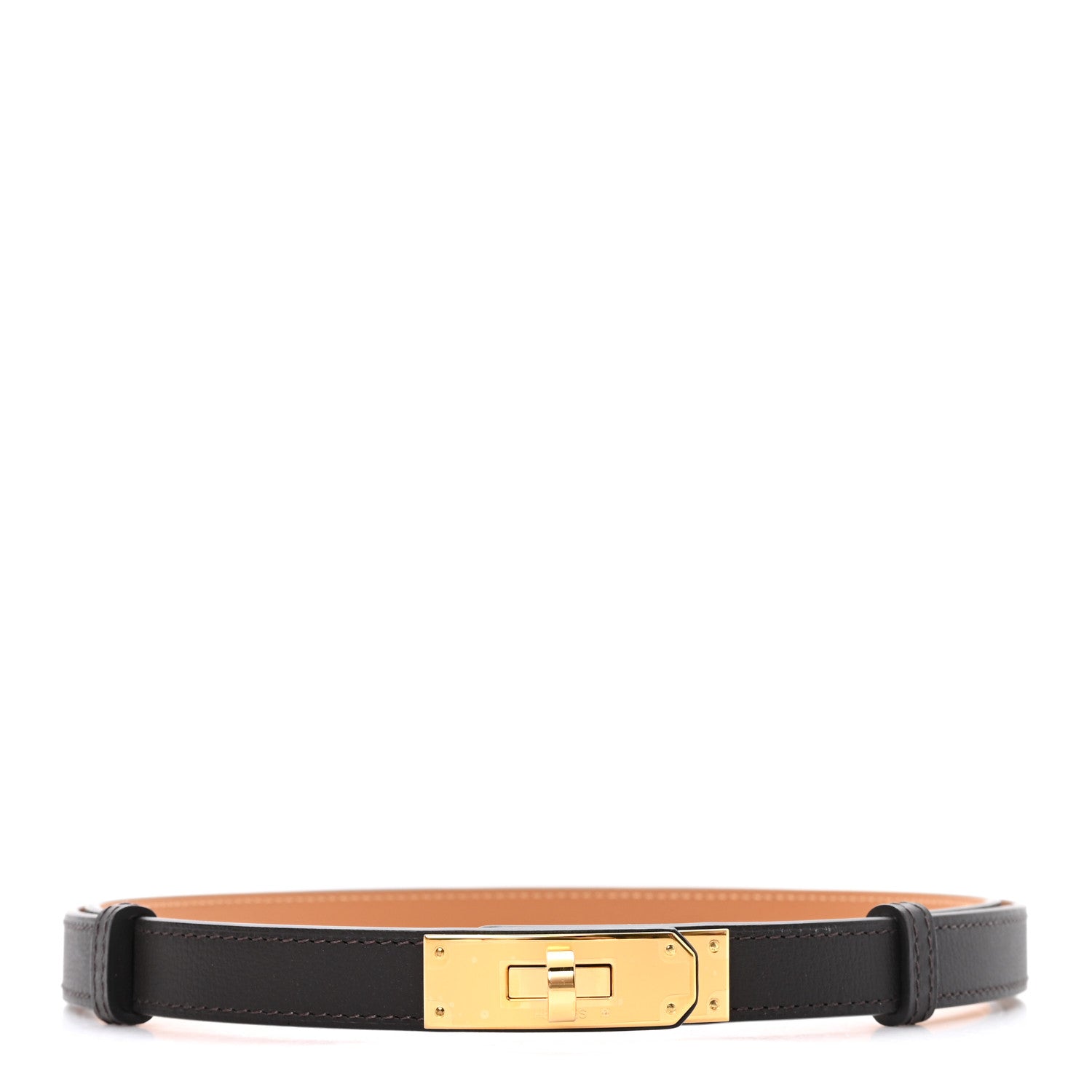 Hermes Odyssee Calfskin Kelly Belt Macassar 1 of 4
