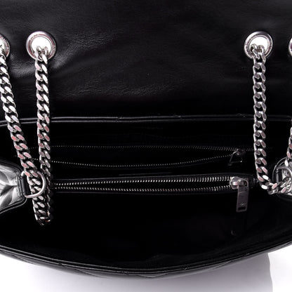 Saint Laurent Calfskin Y Quilted Monogram Medium Loulou Chain Satchel Black 5 of 11