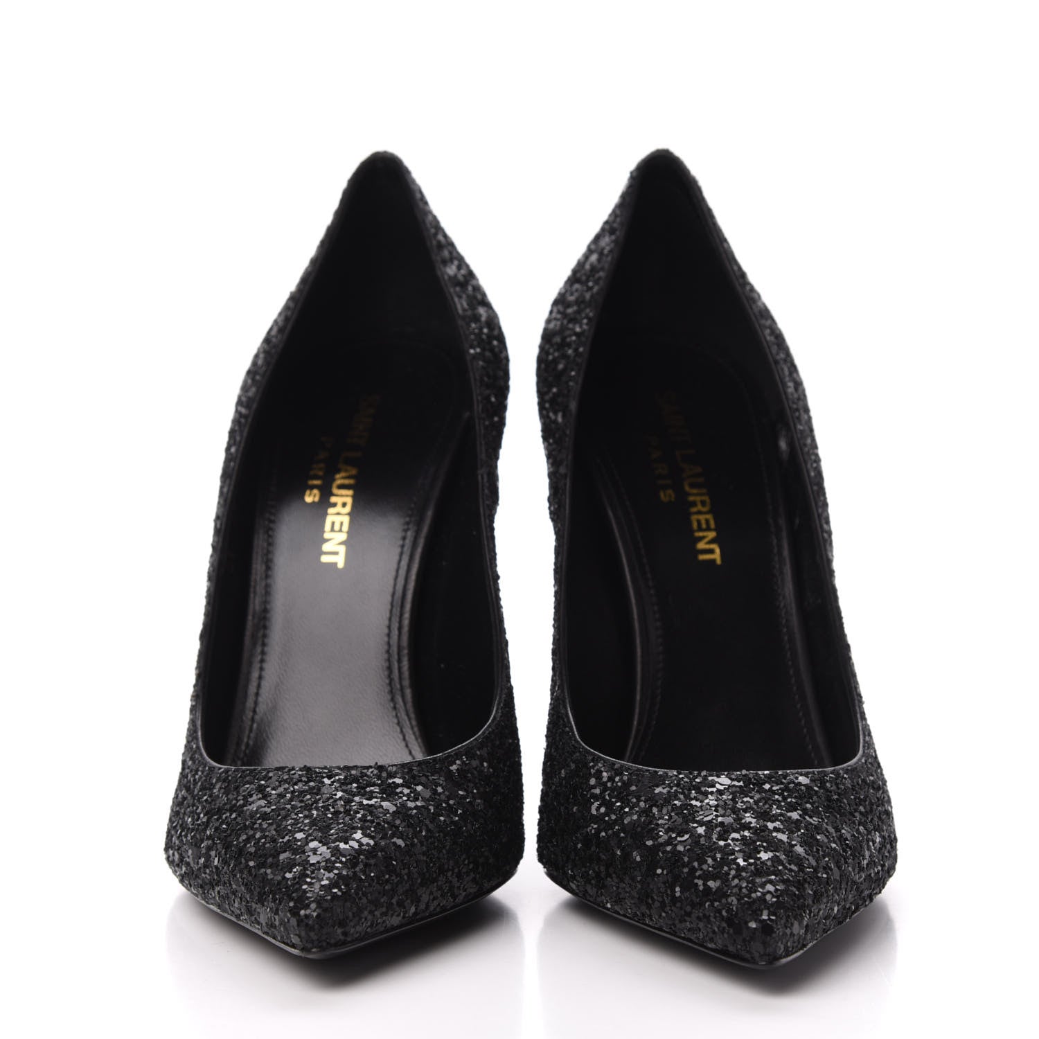 Saint Laurent Glitter Opyum Pumps 36 Black 2 of 9