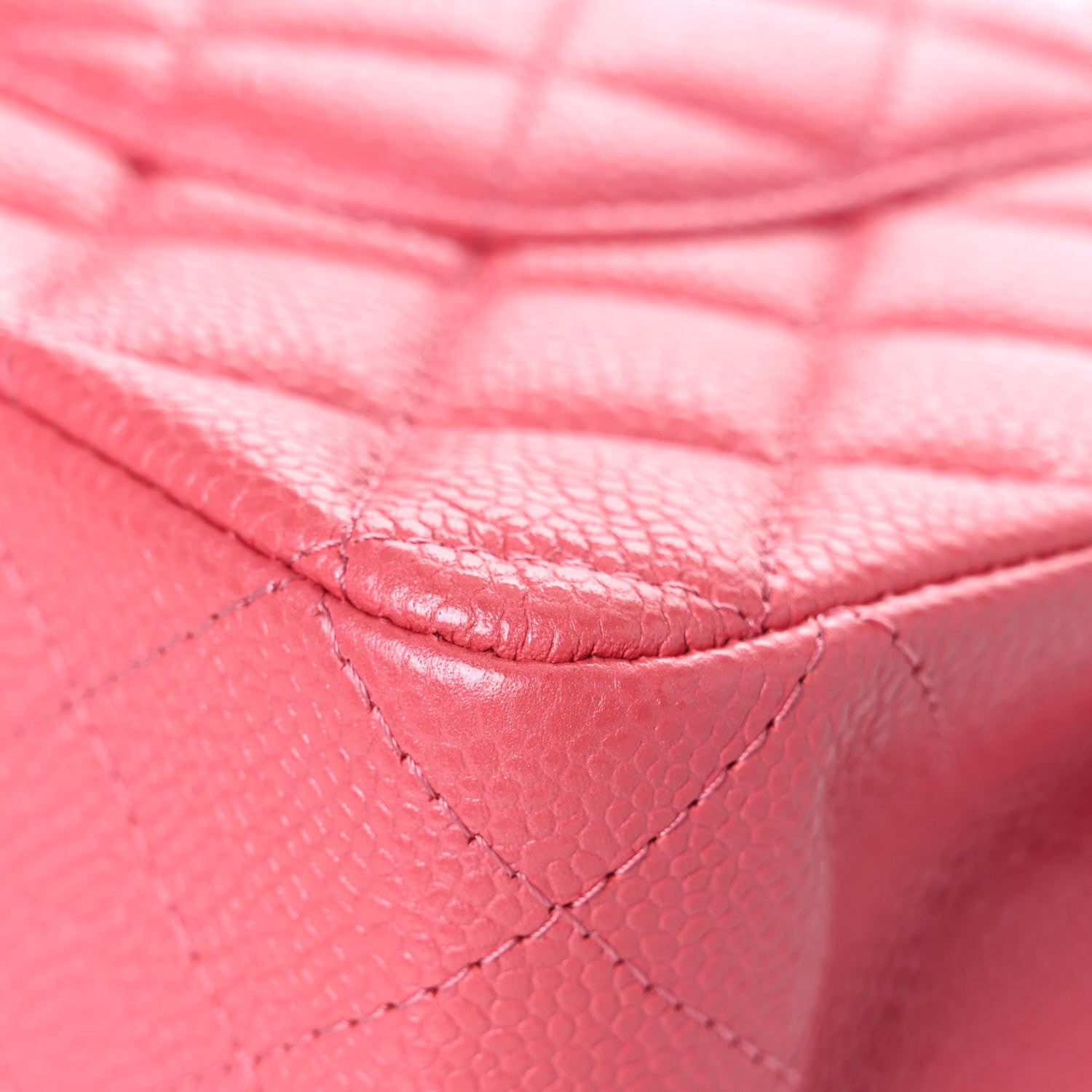 Chanel Metallic Caviar Quilted Medium Double Flap Pink 11 of 13