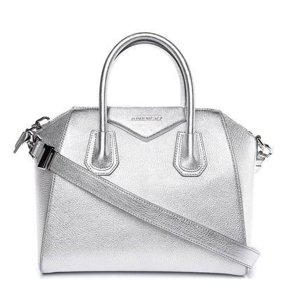 Givenchy Metallic Sugar Goatskin Small Antigona Silver 1 of 8