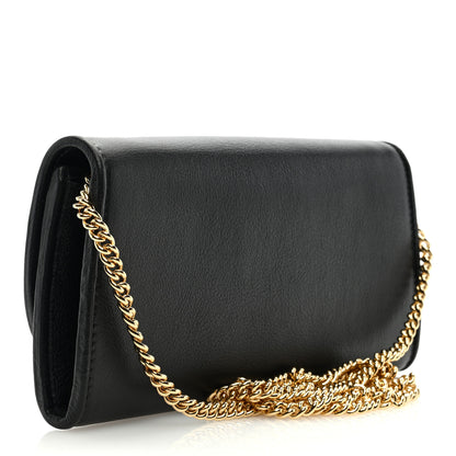Gucci Roxy Calfskin Blondie Continental Chain Wallet Black 2 of 8