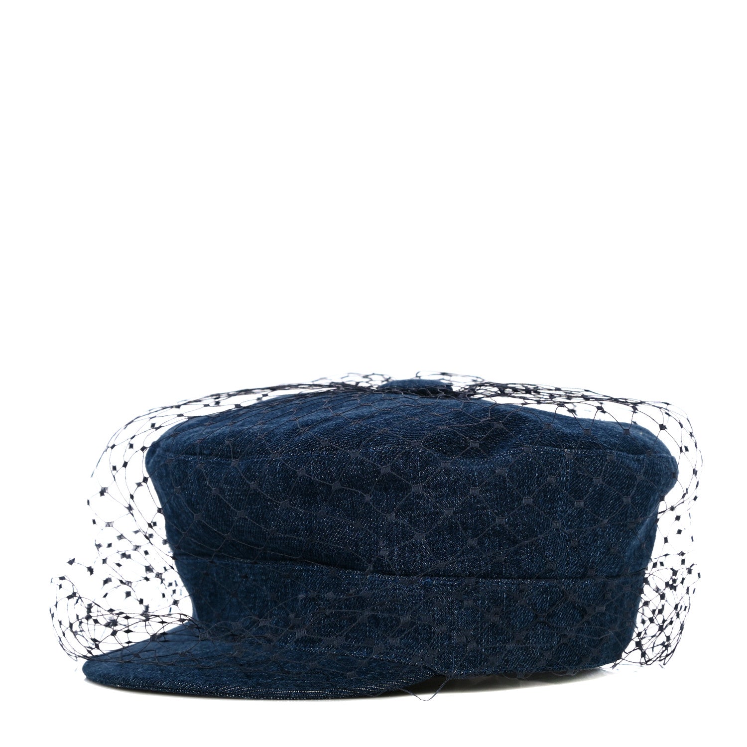 Christian Dior Denim Arty Veil Cap 58 Blue 1 of 8