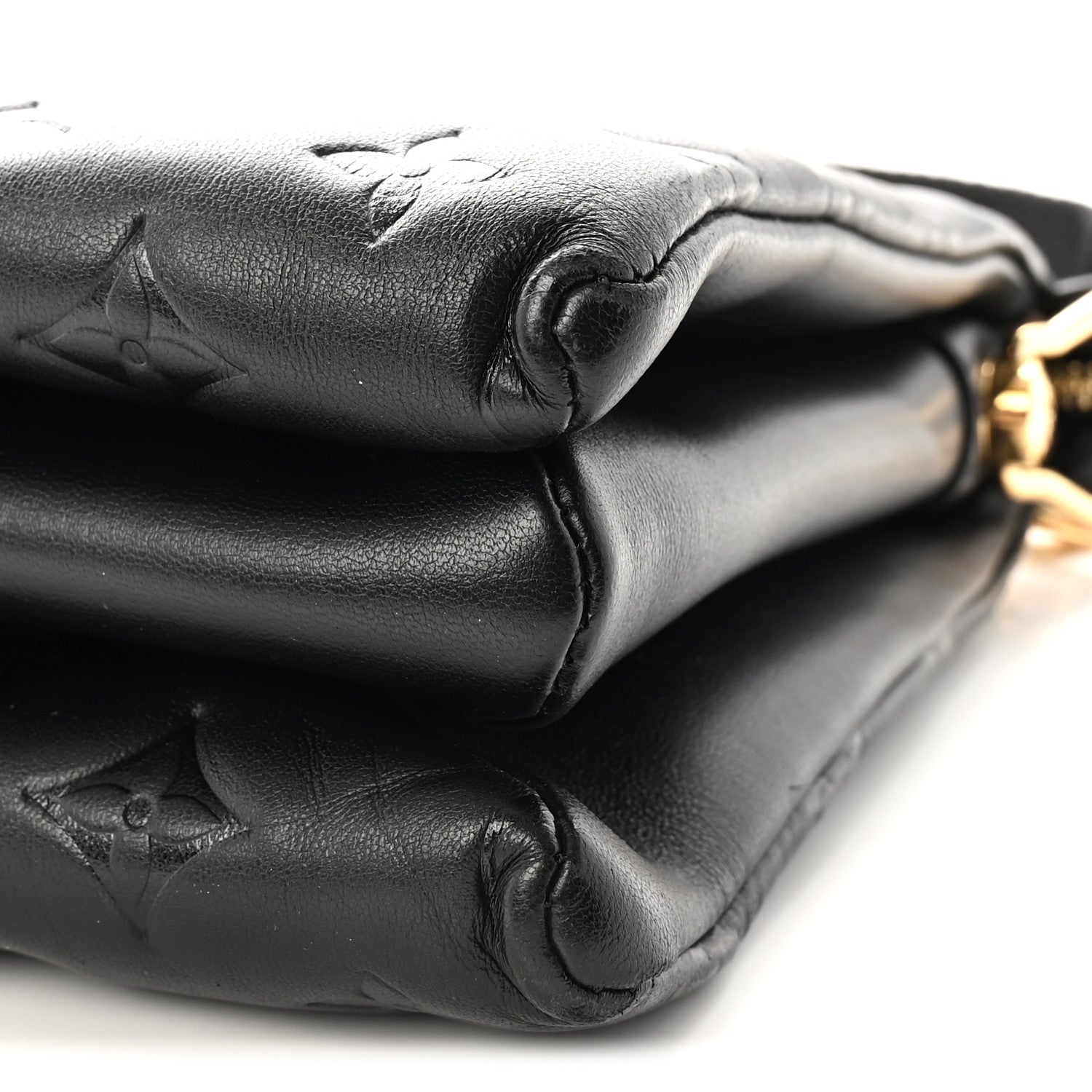 Louis Vuitton Lambskin Embossed Monogram Coussin PM Black 9 of 9